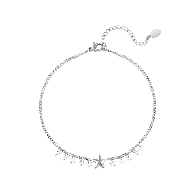 LOVEDRUNKY Stars enkelband zilver 22 cm