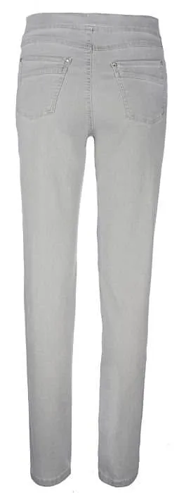 Anna Montana Jump In 32 inch jeans zilver lang stretch