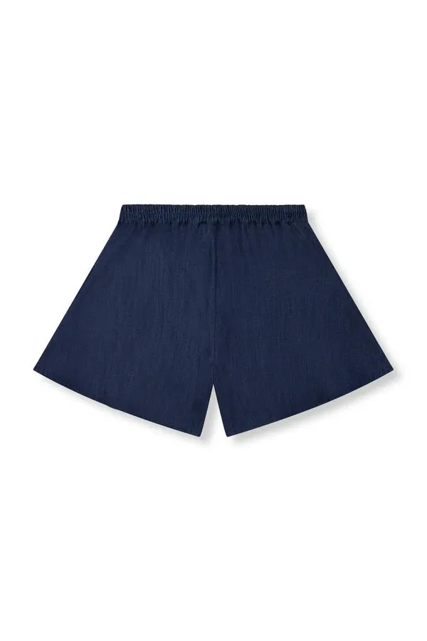 Amiek Short Cindy short navy denim-look zacht