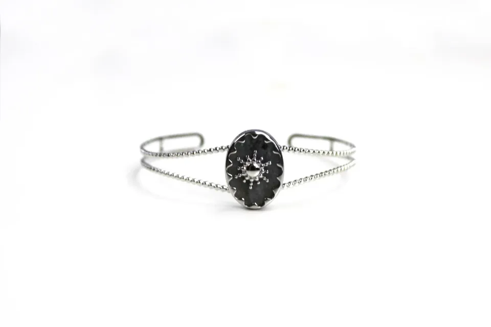 LOVEDRUNKY Cuff Armband Zilver brede band