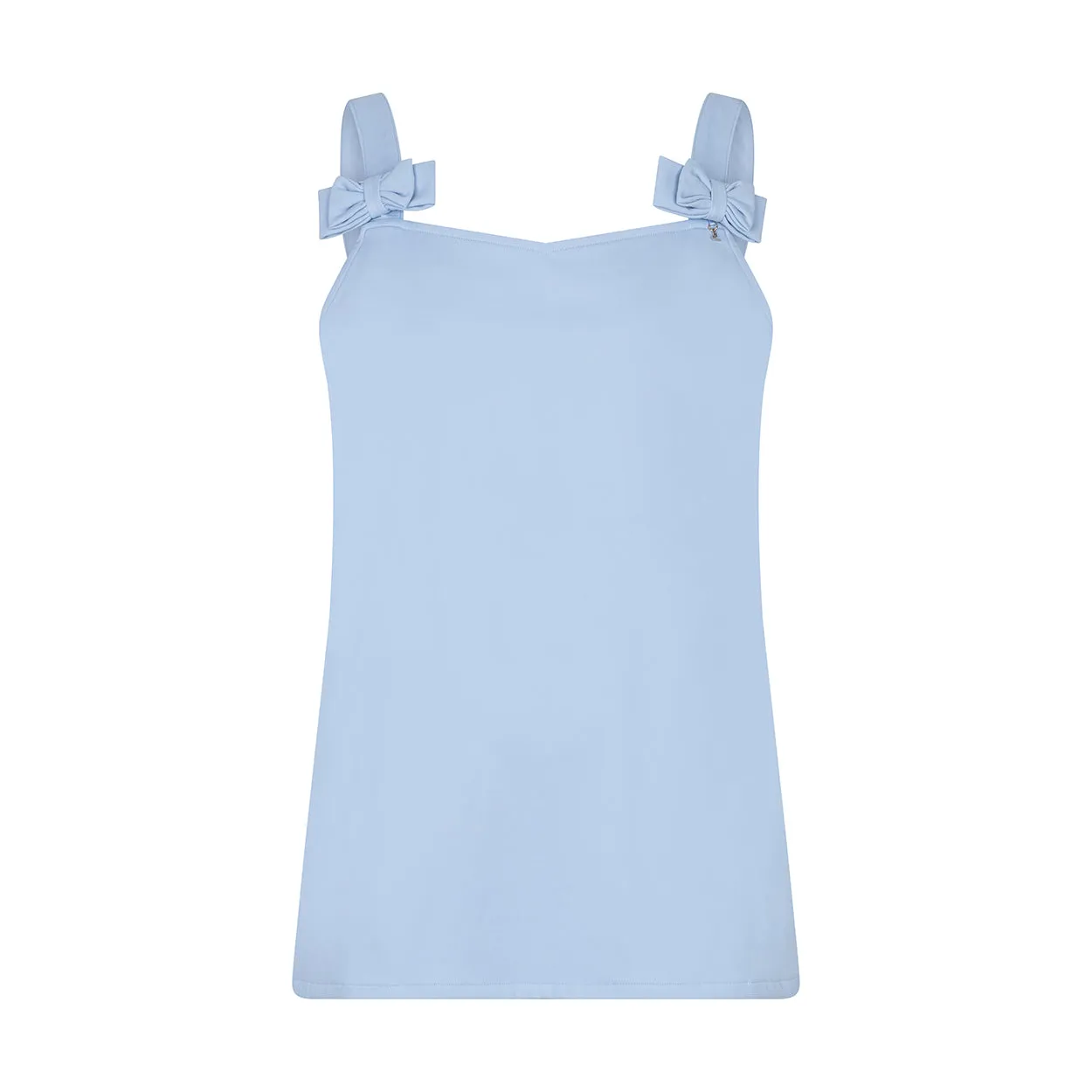 Laboutiek Amie Top top lichtblauw strikbandjes