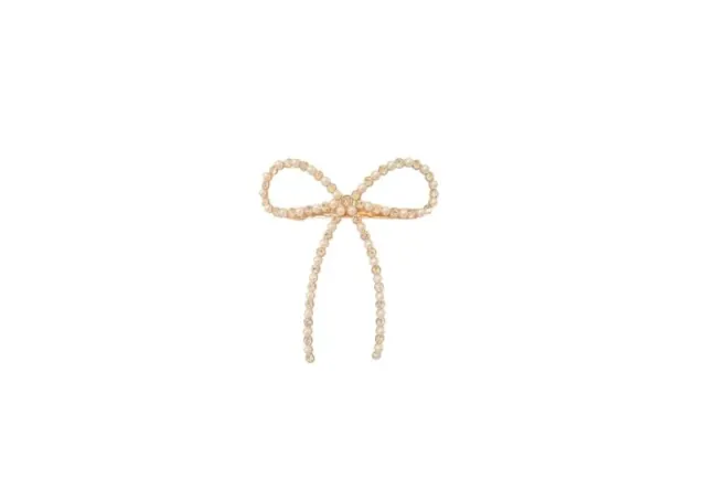 Amiek Shine Pearl Hairclip strik goud parel
