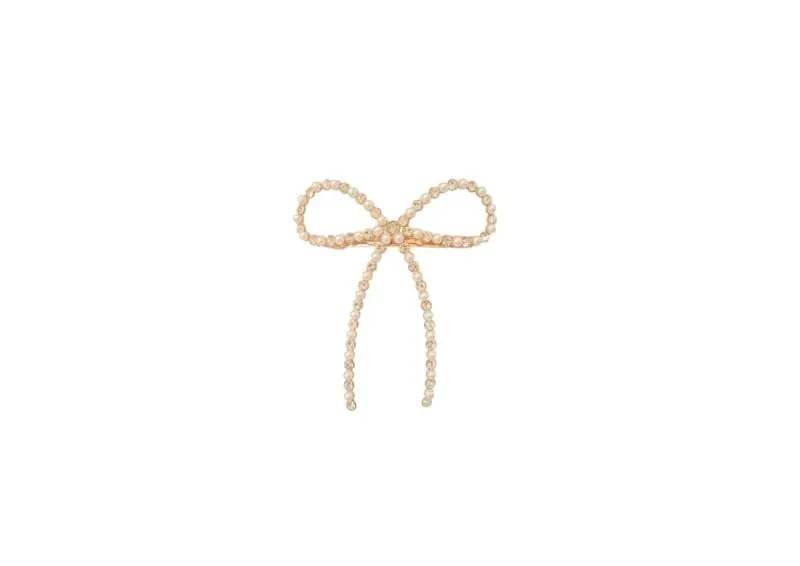 Amiek Shine Pearl Hairclip strik goud parel