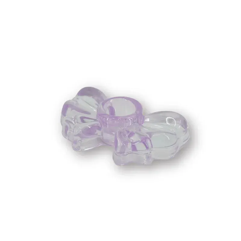 Amiek Strik Plat kandelaar lila glas