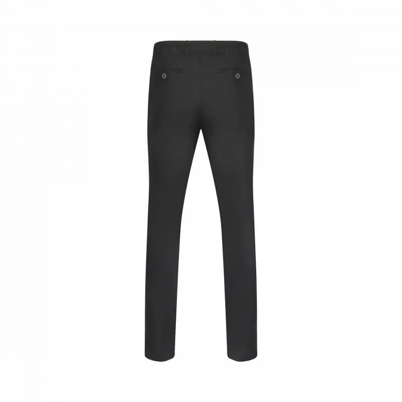 Seniorenkleding Mario heren pantalon katoen zwart elastiek