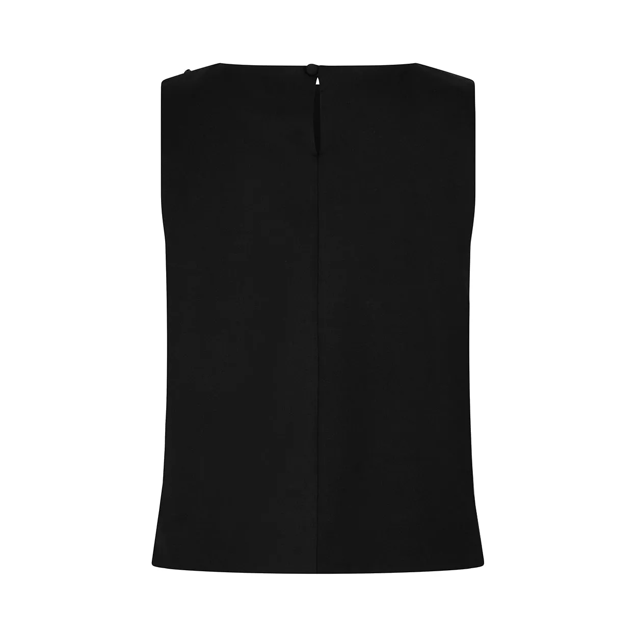 Laboutiek Linea top zwart mouwloze travelstof