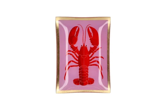 Amiek Loveplate Kreeft M schaaltje rood glas