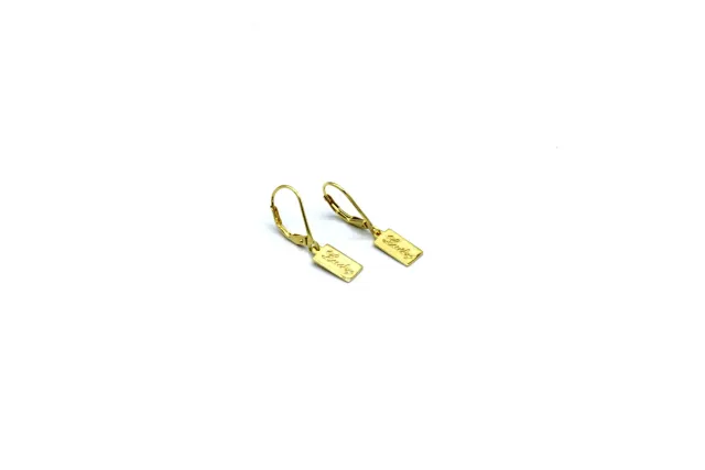 Lovedrunky Lucky oorbel goud 2,7 cm hanger