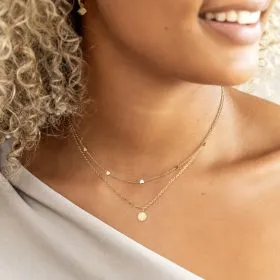 Amiek Mini Hearts ketting gold 42 cm