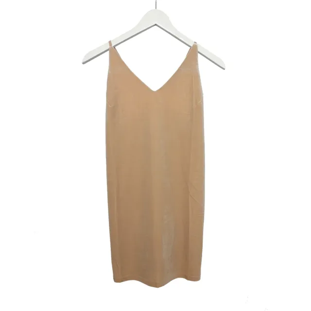 LOVEDRUNKY Velvet Jurk jurk beige fluweel verstelbaar