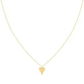 Amiek Dangling Heart ketting zilver 42cm rvs