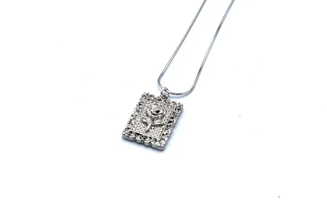 LOVEDRUNKY Roos ketting zilver vintage 46 cm