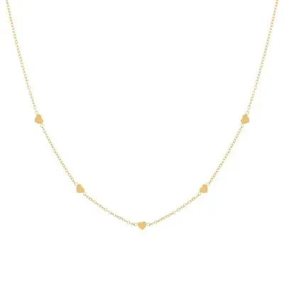 Amiek Mini Hearts ketting gold 42 cm