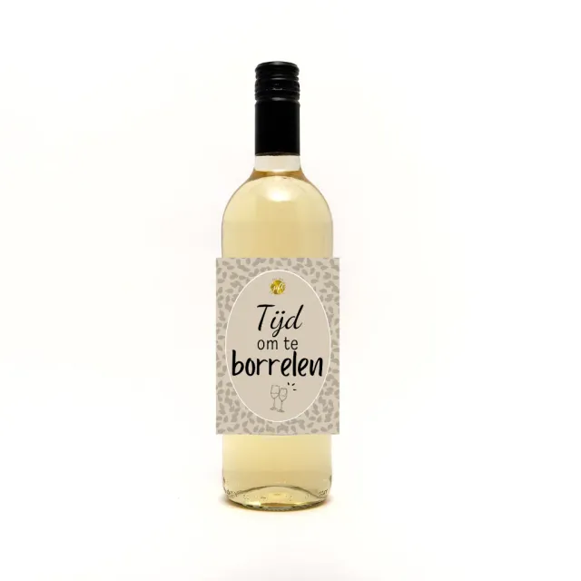 Amiek Borrelen witte wijn Spaanse wijnfles wit