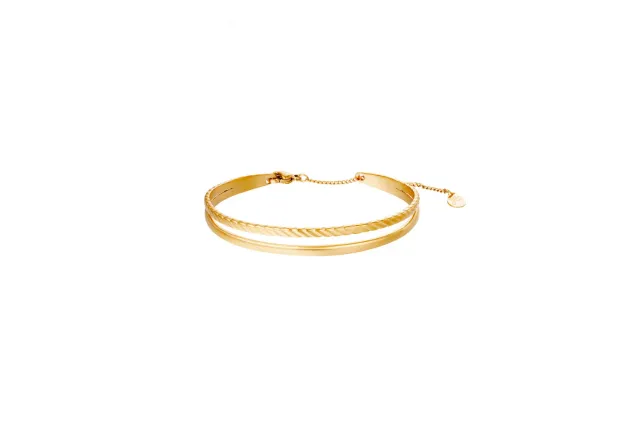 LOVEDRUNKY Sophisticated armband goud dubbel
