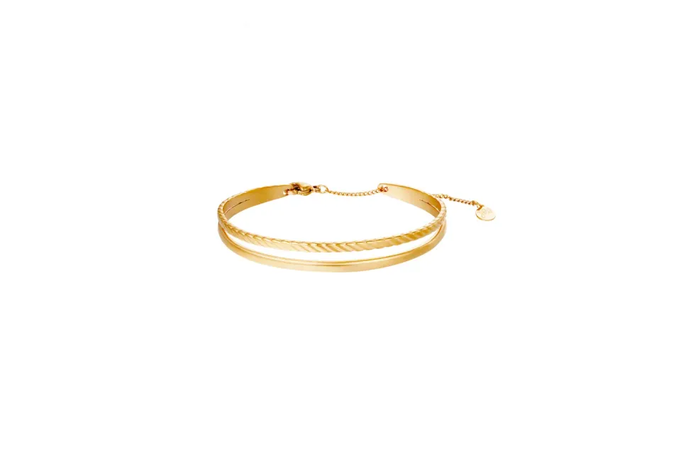 LOVEDRUNKY Sophisticated armband goud dubbel