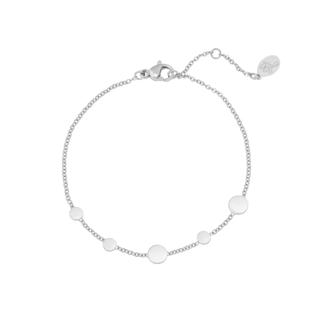 LOVEDRUNKY Coins Circle armband zilver muntjes