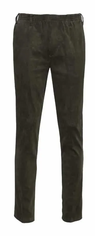 Luigi Morini Amberg heren pantalon elastiek olijf