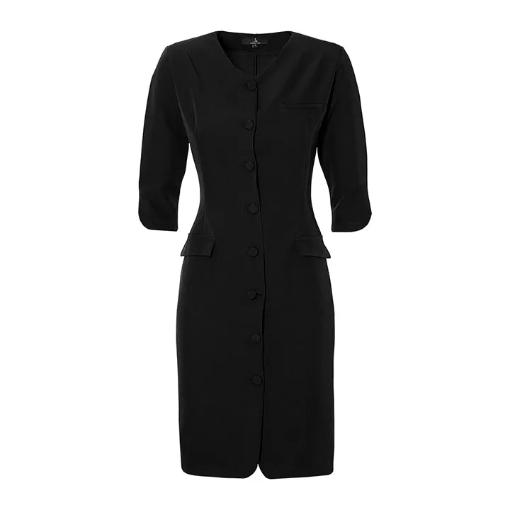 Laboutiek The Button jurk zwart stretch recht