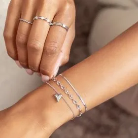 Essentialistics Dangling Heart armband goud – staal