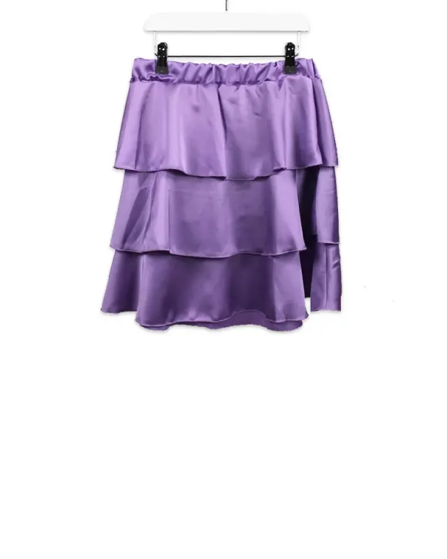 LOVEDRUNKY Ruffle Rok Lila met volant