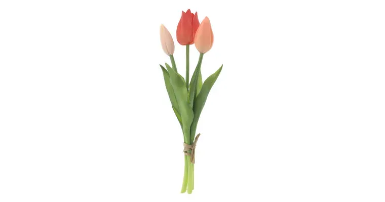 Amiek Real Touch tulpen peach 3 stuks 25 cm