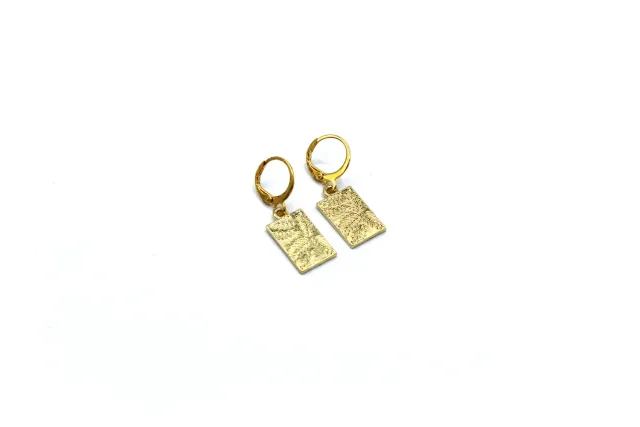 LOVEDRUNKY Hoops Leaf oorbellen goud 1 cm