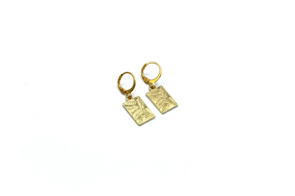 LOVEDRUNKY Hoops Leaf oorbellen goud 1 cm