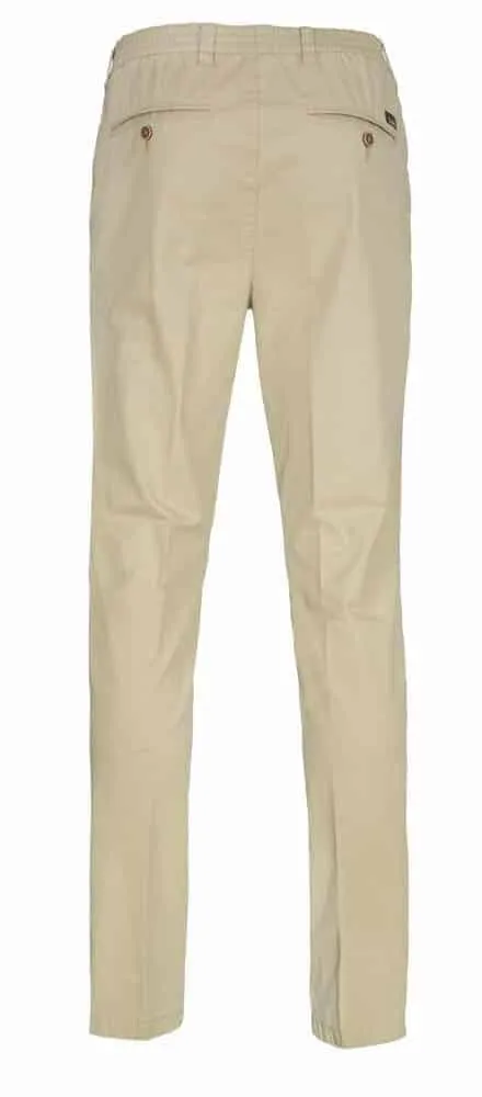 Seniorenkleding Niels heren pantalon katoen lichtbeige zand