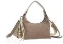 Amiek Quinn handtasje taupe vegan leer 20cm