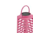 Housevitamin Solar lantaarn windlicht roze metaal 32,5 cm