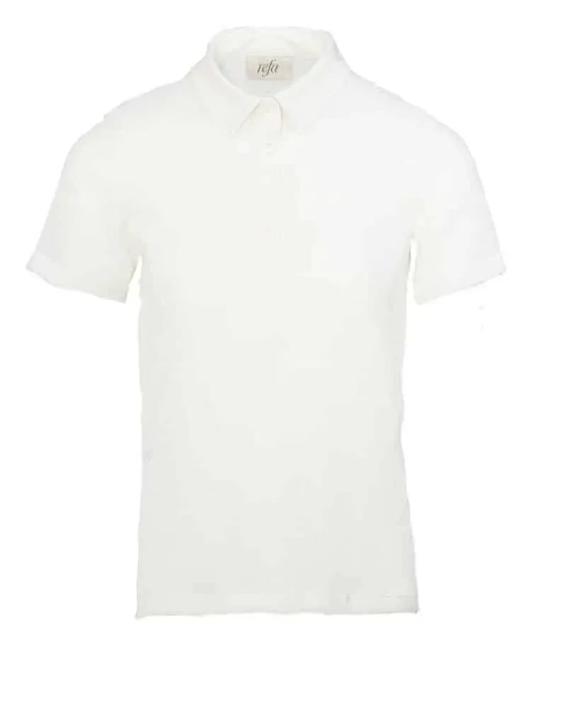 Seniorenkleding Krinkel polo korte mouw offwhite polyester