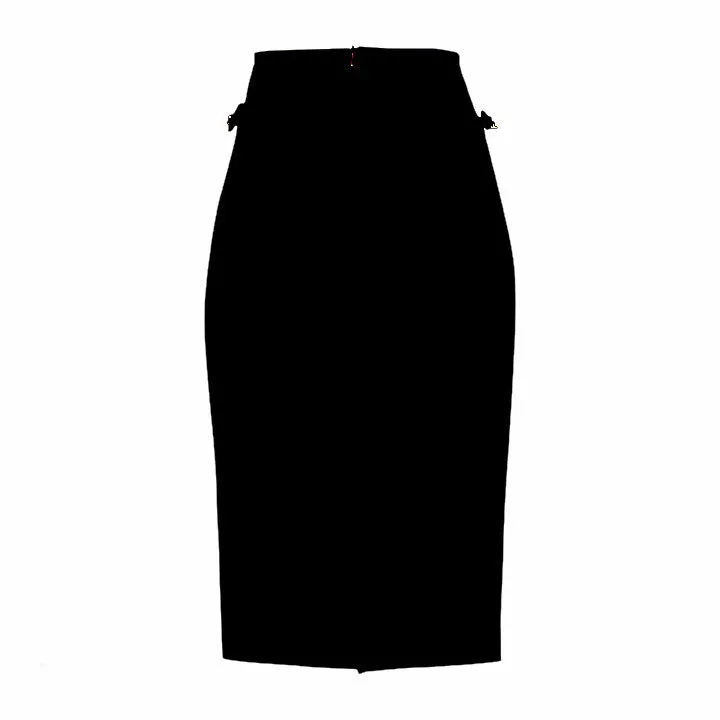 Laboutiek Pencil Skirt kokerrok zwart knielengte