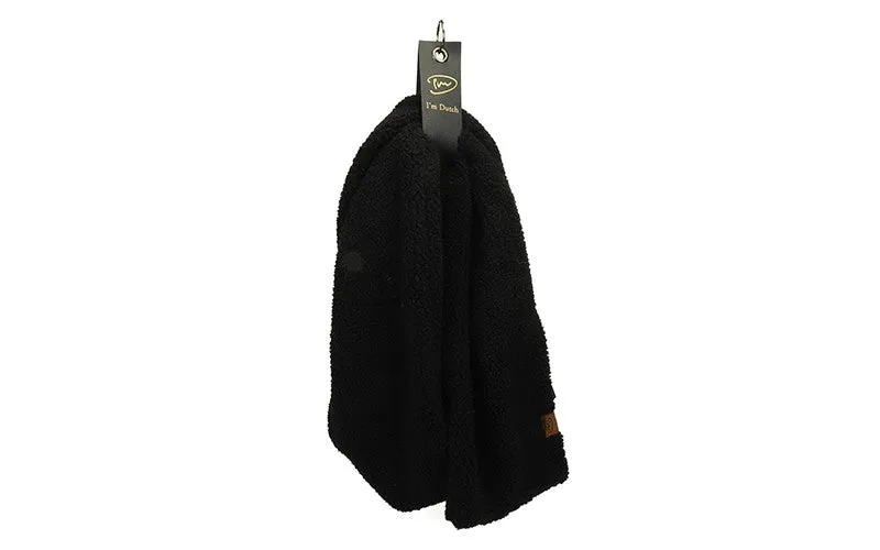 Amiek Livigno sjaal zwart teddy 195x20 cm