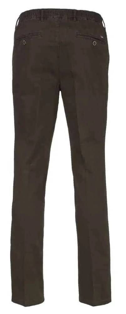Seniorenkleding Niels heren pantalon tabacco katoen