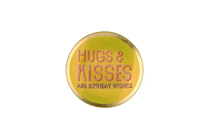 Amiek Loveplate S schaaltje geel love and kisses