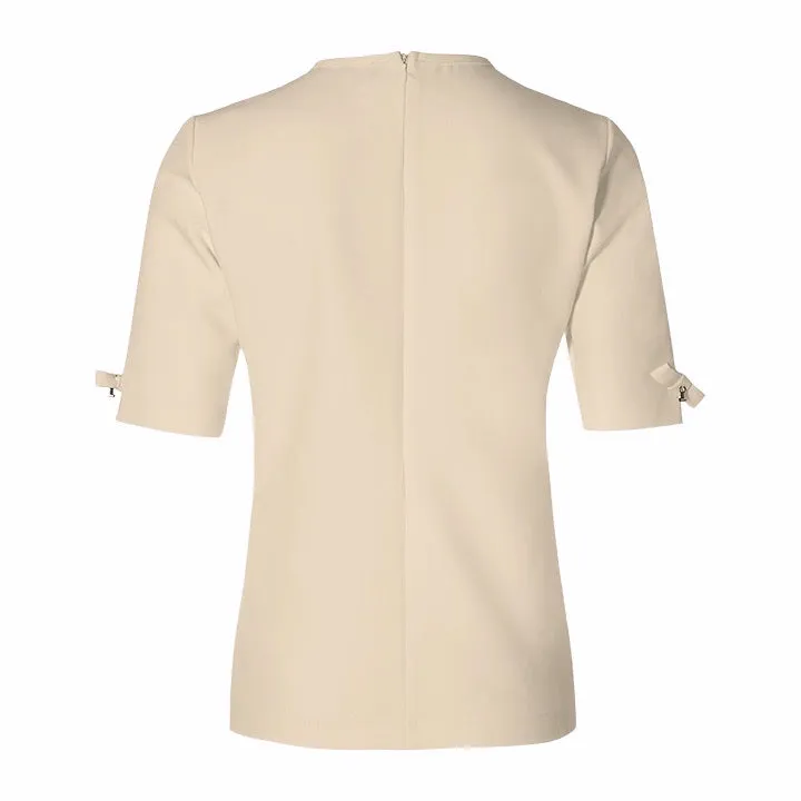Laboutiek Clean Tee with Bows shirt sand stretch