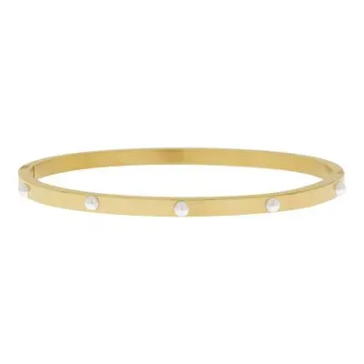 Amiek Pearls bangle armband rvs waterproof
