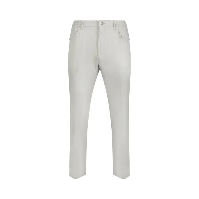 Seniorenkleding Mario heren pantalon offwhite katoen