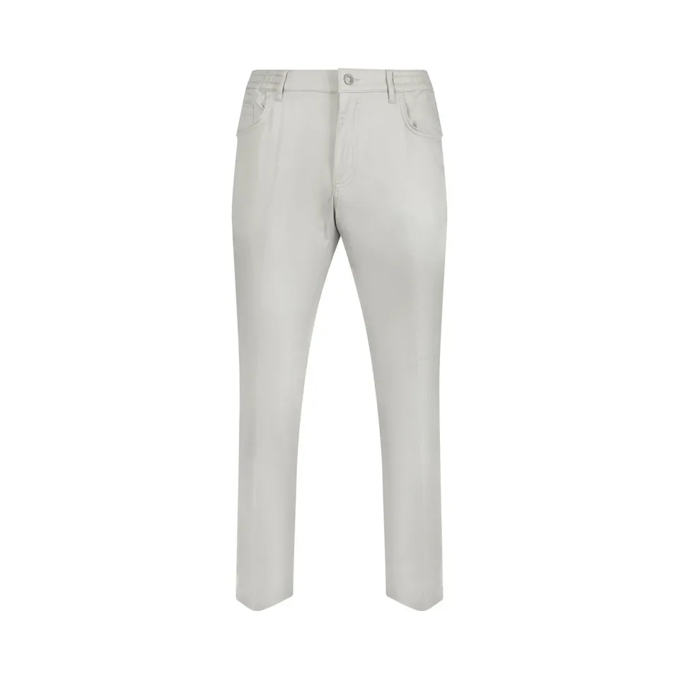 Seniorenkleding Mario heren pantalon offwhite katoen