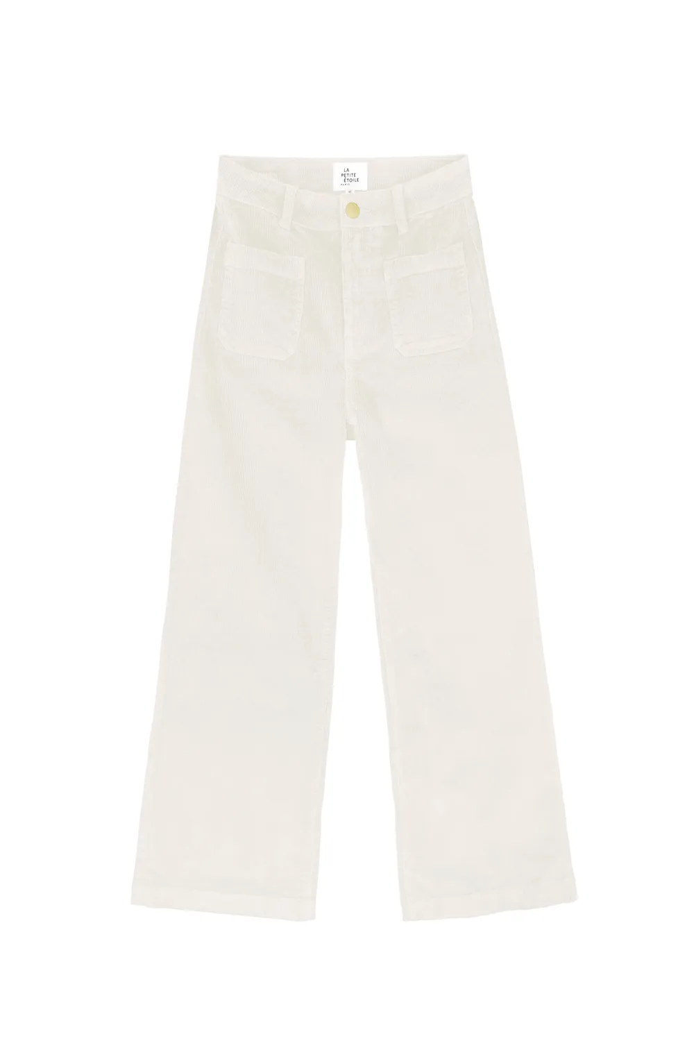 La Petite Etoile Atlanty broek ecru ribfluweel wijd