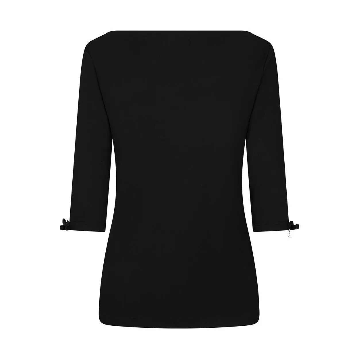 Laboutiek Colette Top zwart boothals driekwart mouw
