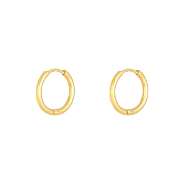 LOVEDRUNKY Little Hoop oorbellen goud 1,6 cm
