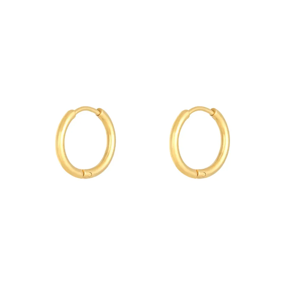 LOVEDRUNKY Little Hoop oorbellen goud 1,6 cm