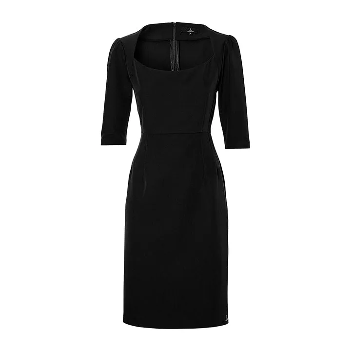 Laboutiek The Shoulder jurk zwart zakelijk