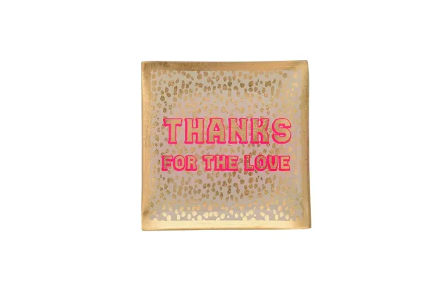 Amiek Loveplate Thanks For The Love S schaaltje glas