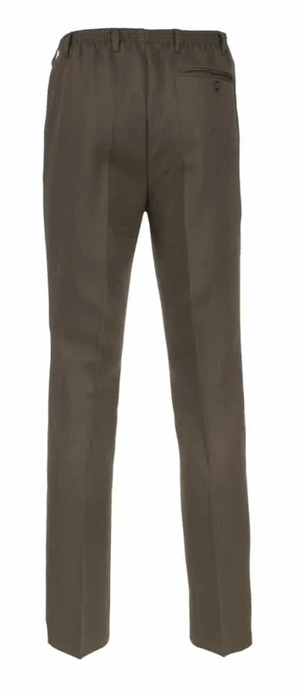 Luigi Morini Amberg heren pantalon elastiek donker taupe
