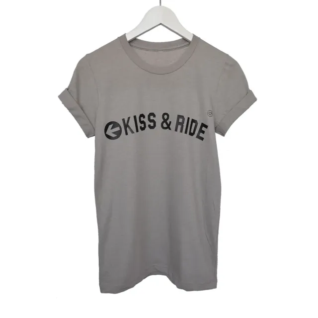 LOVEDRUNKY T-shirt Kiss & Ride shirt zand print