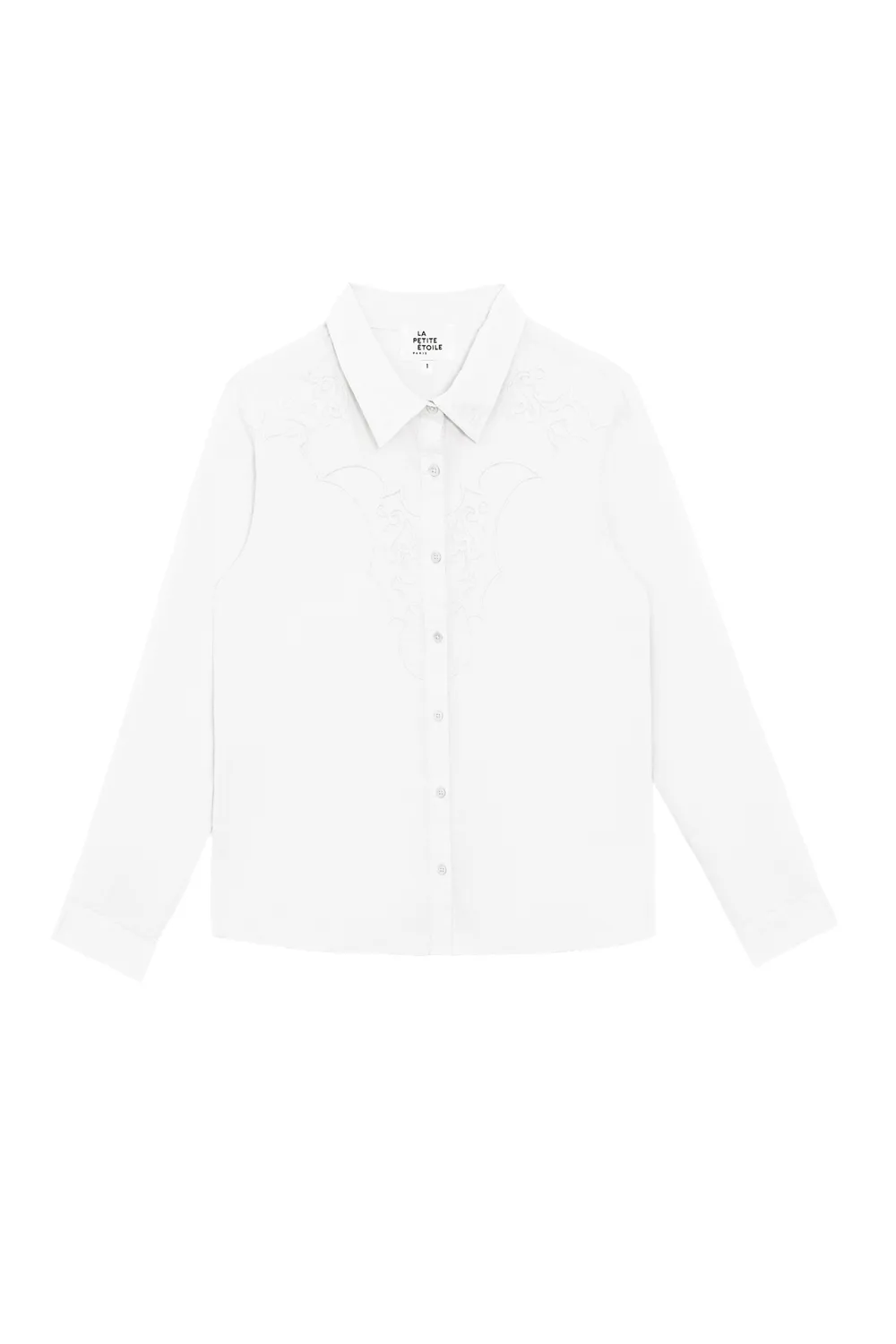 La Petite Etoile Chawie blouse ecru katoen borduursel