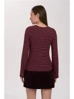Amiek 24C Jenna longsleeve bordeaux viscose